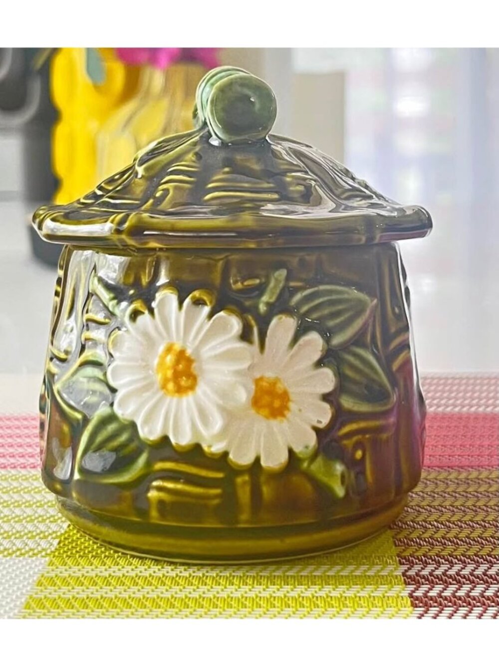 Vintage Flambro Japan Ceramic Sugar Dish w/ Lid-Japan